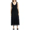 Max Studio Tiered Maxi Dress In Black