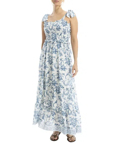 Max Studio Tiered Maxi Dress In Blue