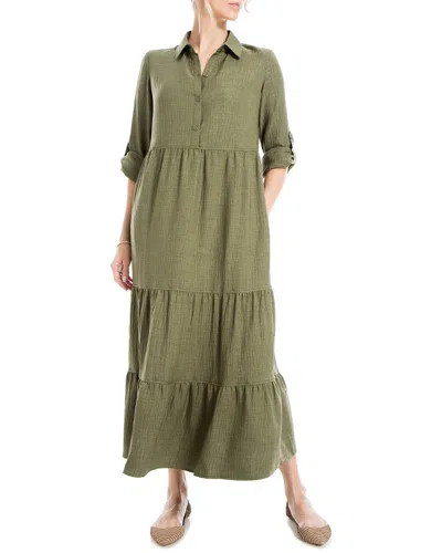 Max Studio Tiered Maxi Dress In Green