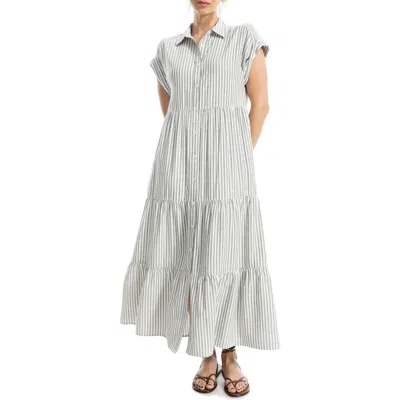 Max Studio Tiered Maxi Shirtdress
