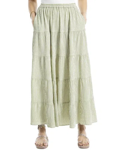 Max Studio Tiered Maxi Skirt In Green