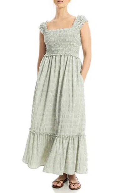 Max Studio Tiered Printed Sundress In Green