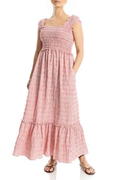 Max Studio Tiered Printed Sundress In Pink