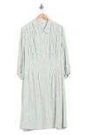 Max Studio Tiered Shirtdress In Green