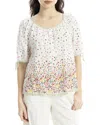 Max Studio Tie-sleeve Blouse In Multi