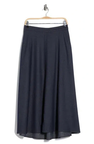 Max Studio Topstitched A-line Maxi Skirt In Purple