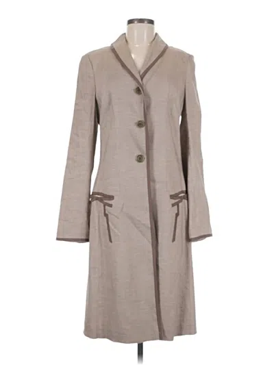 Pre-owned Max Studio Trenchcoat In Gray