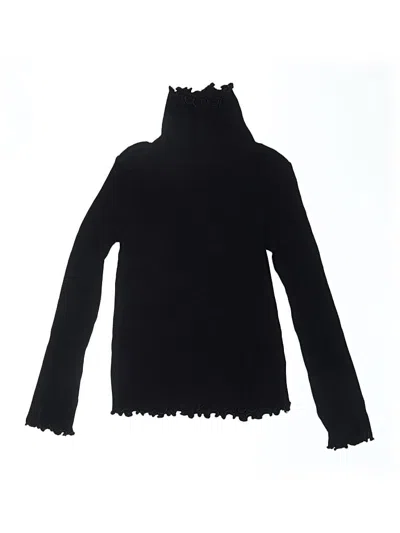 Pre-owned Max Studio Kids' Turtleneck Sweater In Black