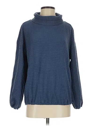 Pre-owned Max Studio Turtleneck Sweater In Blue