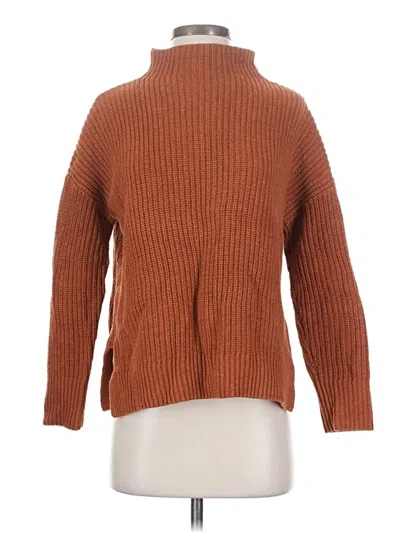 Pre-owned Max Studio Turtleneck Sweater In Brown