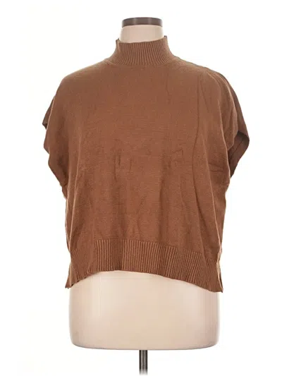 Pre-owned Max Studio Turtleneck Sweater In Brown