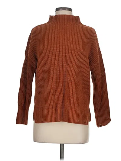 Pre-owned Max Studio Turtleneck Sweater In Brown
