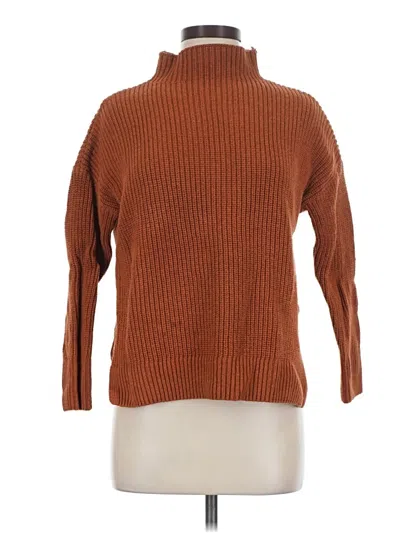 Pre-owned Max Studio Turtleneck Sweater In Brown