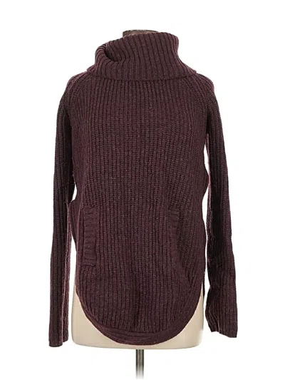 Pre-owned Max Studio Turtleneck Sweater In Burgundy