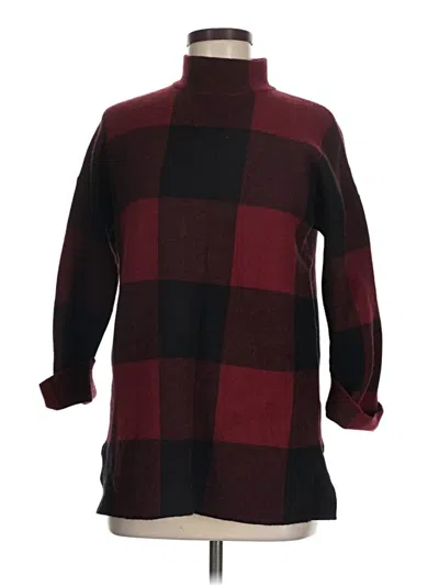 Pre-owned Max Studio Turtleneck Sweater In Burgundy
