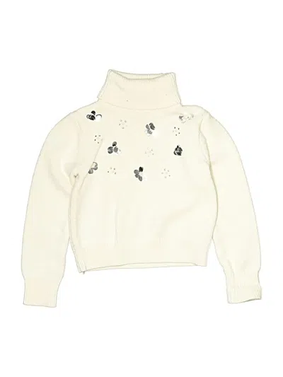Pre-owned Max Studio Kids' Turtleneck Sweater In Ivory