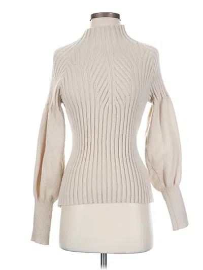 Pre-owned Max Studio Turtleneck Sweater In Ivory