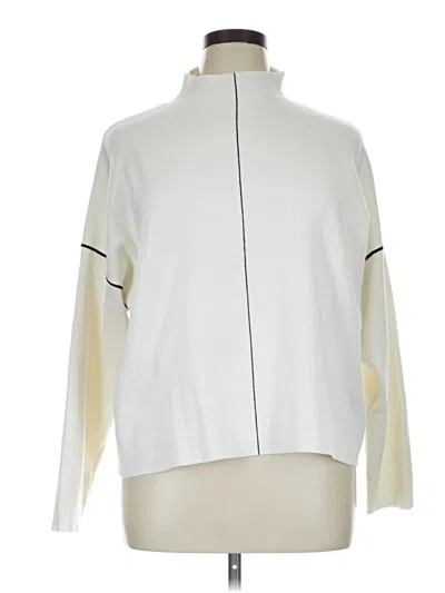 Pre-owned Max Studio Turtleneck Sweater In Ivory