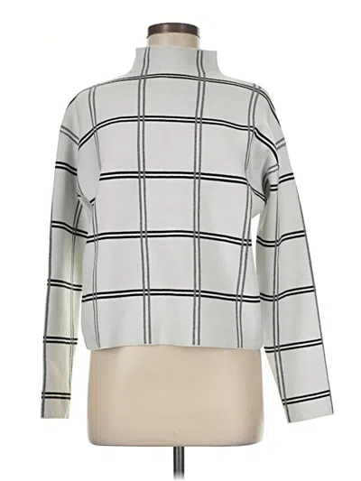 Pre-owned Max Studio Turtleneck Sweater In Silver