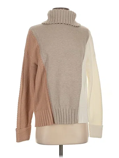 Pre-owned Max Studio Turtleneck Sweater In Tan