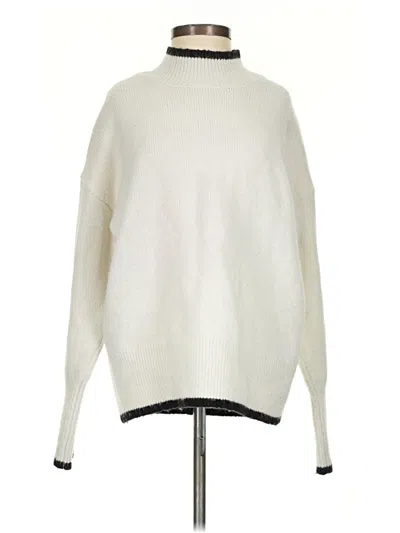 Pre-owned Max Studio Turtleneck Sweater In White