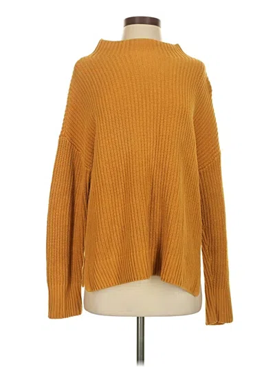 Pre-owned Max Studio Turtleneck Sweater In Yellow
