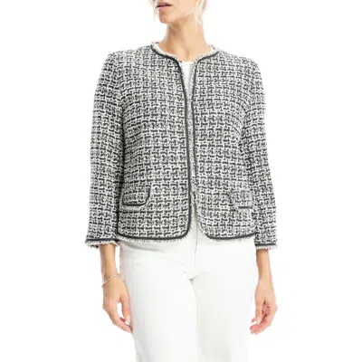 Max Studio Tweed Jacket In Black Combo
