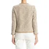 Max Studio Tweed Jacket In Camel/ivory