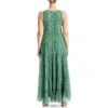 Max Studio Twist Front Sleeveless Maxi Dress In Green Blossom Leaf