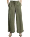 Max Studio Two Tone Texture Woven Drawstring Pant In Green