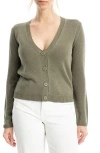 Max Studio V-neck Cardigan In Army