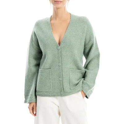 Max Studio V-neck Cardigan In Green