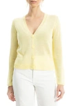Max Studio Linen-blend Cardigan In Yellow