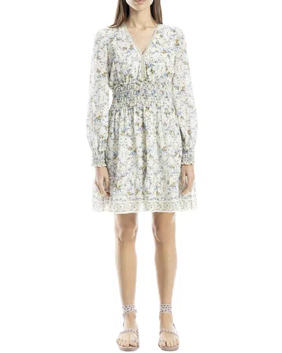 Max Studio V-neck Dress In Cream/blush Flowy Blossom
