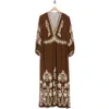 Max Studio V-neck Maxi Dress In Animal Print