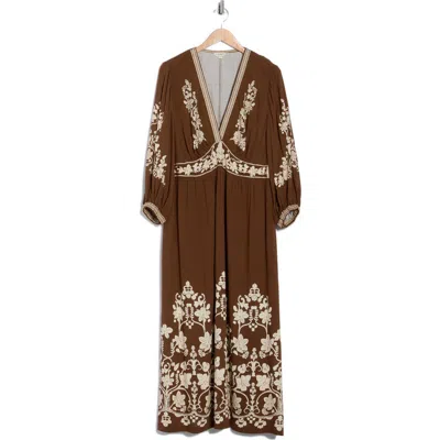 Max Studio V-neck Maxi Dress In Animal Print