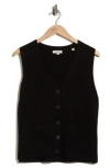 Max Studio V-neck Sweater Vest In Black