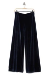 Max Studio Velvet Wide Leg Pants In Blue