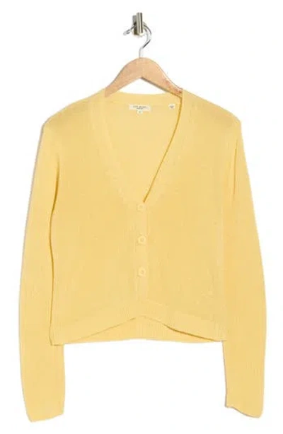 Max Studio V-neck Cardigan In Yellow