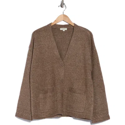 Max Studio V-neck Cardigan In Brown
