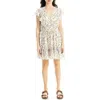 Max Studio V-neck Flutter Sleeve Minidress In White