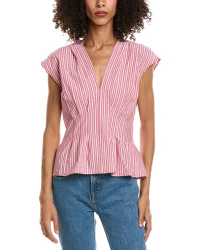 MAX STUDIO MAX STUDIO V-NECK FRONT PLEAT TOP