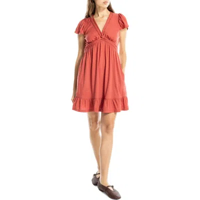 Max Studio V-neck Jersey Dress In Pink