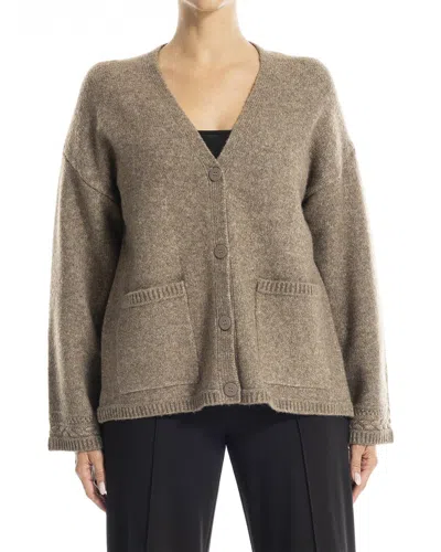 Max Studio V-neck Sweater In Brown