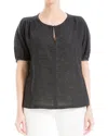 Max Studio V-neck Top In Black