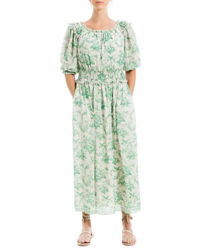 Max Studio Waisted Maxi Dress In Green