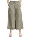 Max Studio Wide Leg Drawstring Linen-blend Crop Pant