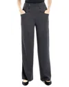 Max Studio Wide Leg Pant In Gray