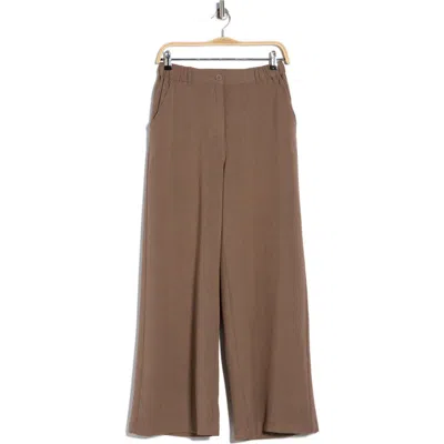 Max Studio Wide Leg Pants In Brown
