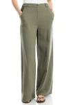 Max Studio Wide Leg Pants In Olive